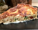 Une image de l'étape 7 de Tarte boursin, courgettes, saumon fumé et chèvre.