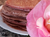 Filloas de vino tinto y chocolate