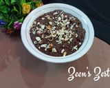 A picture of step 4 of Chocolate Kesari or Chocolate Semolina Halwa.