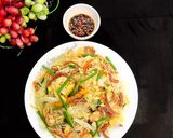 Hình bước làm 4 của món Bún Gạo Xào Singapore
