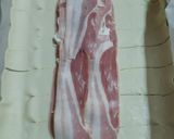 Foto del paso 2 de la receta Trenza hojaldre, bacon, queso cabra y jamón york