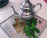 A picture of step 5 of Moroccan Mint Tea.