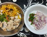 A picture of step 1 of Chicken Shami Kabab.