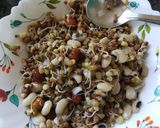 A picture of step 2 of Mixed sprout chaat.