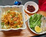 Hình bước làm 3 của món Mì Quảng gà