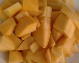 A picture of step 1 of Mango juice 🥭.