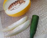 A picture of step 1 of Cucumber and melon.