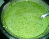 A picture of step 3 of Spinach dhokla.