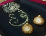 A picture of step 4 of Golden Glory Dry Fruit Chocolate modak.