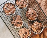 Hình bước làm 5 của món Eatclean/ Muffin Táo Chuối Yến Mạch và Socola Chip