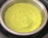 A picture of step 2 of Palak dhokla.