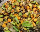 A picture of step 1 of Maharashtrian style masala bhaat.