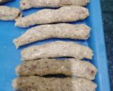 A picture of step 4 of Seekh kabab in pan😉😋.
