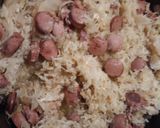 A picture of step 3 of Weenies with Pork and Kraut.