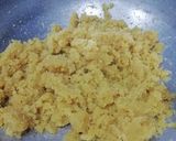 A picture of step 3 of Urad dal Pinni.