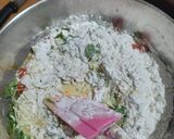 A picture of step 4 of Bell Pepper & Flour Triangle Fritters.