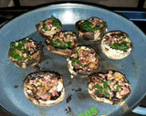 Foto del paso 4 de la receta: Champiñones rellenos de espinacas y jamón serrano