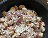 A picture of step 2 of Mushroom Risotto.