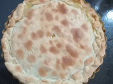 Tarta de verduritas en bandeja