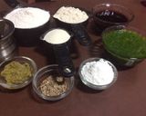 A picture of step 1 of Layered coloring mathri.
