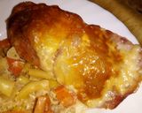 Sonkás-sajtos sült csirkemell recept fázis 3 fotója