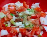 A picture of step 5 of Fresh Arabic Cucumber Tomato Salad.