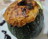 Foto del paso 10 de la receta Calabacín relleno de crema de mejillones y gambas