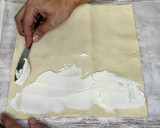 Foto del paso 1 de la receta: Trenza de hojaldre de tarta de queso y arándanos