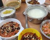A picture of step 13 of Rice, dal, salad, mixed subzi carrot halwa.
