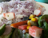 Foto del paso 5 de la receta: Arroz con pavo, calabacín, zanahoria y tomate con salsa de arandanos