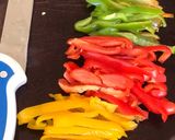A picture of step 2 of Vegetable Tortilla wrap.
