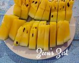 A picture of step 3 of Aarohi Yellow Watermelon Triangles.