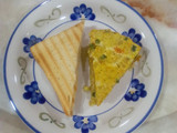 Sweet potato frittata and toasted bread