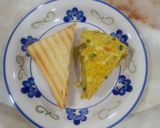 A picture of step 9 of Sweet potato frittata and toasted bread.