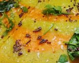 A picture of step 6 of Marble effect dhokla.