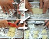 A picture of step 6 of Wagashi "Komugi-Manju" with a Fresh Herb.