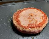 Foto del paso 5 de la receta: Hamburguesa de angus, lacón y manzana al Oporto