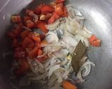 A picture of step 2 of Masala rice with aloo gravy.