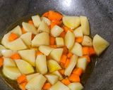 A picture of step 1 of Dabha Style Cauliflower Mix Veg.