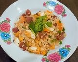 รูปขั้นตอนการทำที่ 5 ของ ข้าวผัดไข่เค็ม,กุนเชียงหมู - เมนูสำหรับคุณลูกชาย🐻