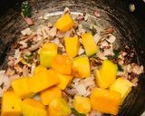 A picture of step 2 of Drumsticks pumpkin sweet sour curry.