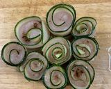 Hình bước làm 3 của món Ức gà cuộn bí ngòi nấu gừng [Eat clean - Lose weight]
