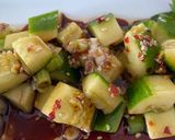 A picture of step 4 of Spicy cucumber salad.