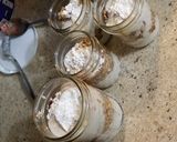 A picture of step 3 of Blueberry, Pomegranate, Peanut Butter & Plum Jam Overnight Oats.