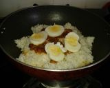 A picture of step 5 of Egg biryani.