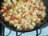 Fideos con crema de leche y espinaca