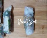 A picture of step 2 of Air Fryer Vietnamese Rice Paper Rolls.