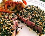Foto del paso 9 de la receta: Atún Sellado en Costra de Ajonjolí con verduras salteadas #lacocinadebea