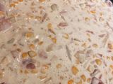 Pasta a la carbonara con maíz y tocineta 🤤