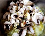 A picture of step 2 of Mushroom Stlilton & Wine Soup. 😘.